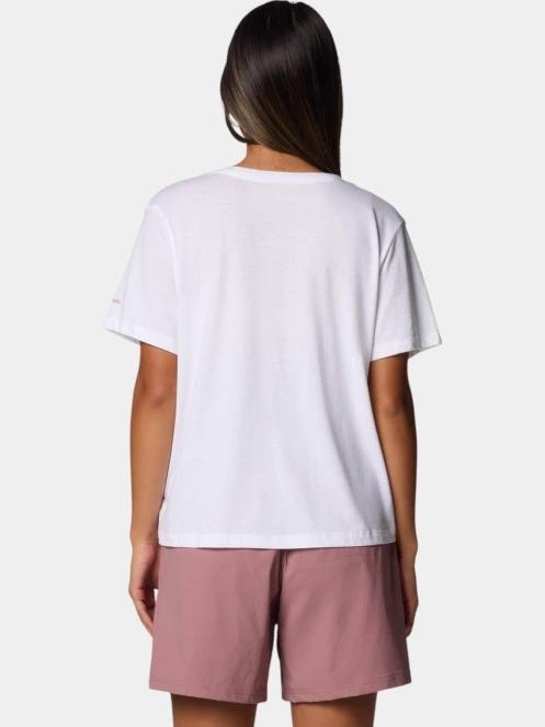 tricou cu maneci scurte pt. femei Columbia Ruby Springs Graphic Scoop Neck Short Sleeve Shirt alb 4