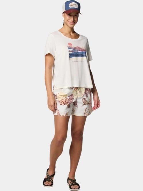 tricou cu maneci scurte pt. femei Columbia Ruby Springs Graphic Scoop Neck Short Sleeve Shirt alb 5