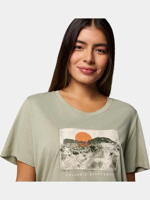 tricou cu maneci scurte pt. femei Columbia Ruby Springs Graphic Scoop Neck Short Sleeve Shirt verde 5