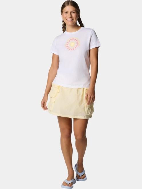 tricou cu maneci scurte pt. femei Columbia Ruby Springs Graphic Fitted Short Sleeve Shirt alb 5