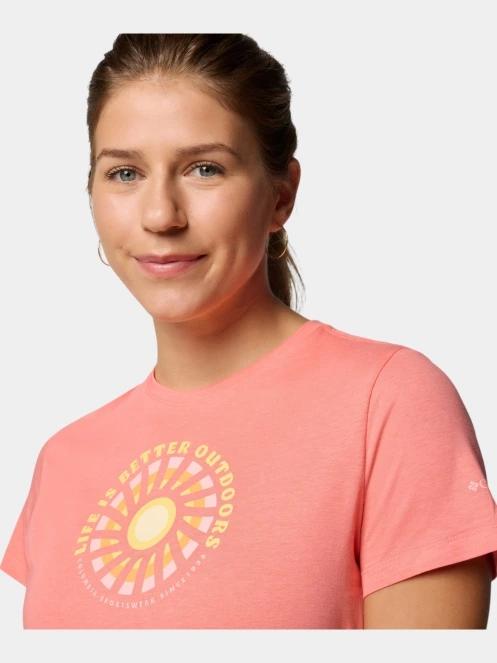 tricou cu maneci scurte pt. femei Columbia Ruby Springs Graphic Fitted Short Sleeve Shirt rosu 6