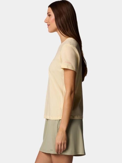 tricou cu maneci scurte pt. femei Columbia Ruby Springs Graphic Fitted Short Sleeve Shirt galben 3
