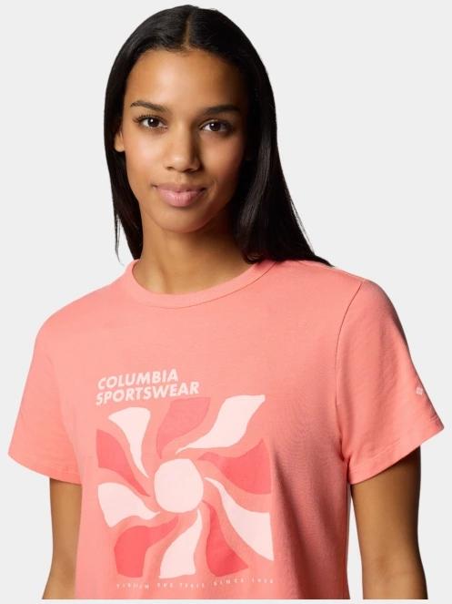 tricou pentru sport, cu maneci scurte pt. femei Columbia Sun Trek Graphic Short Sleeve III rosu 6