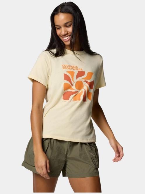 tricou pentru sport, cu maneci scurte pt. femei Columbia Sun Trek Graphic Short Sleeve III galben 4