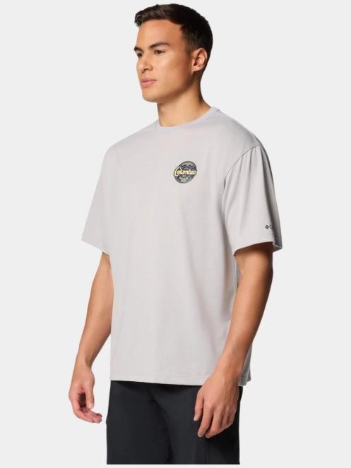 tricou pentru sport, cu maneci scurte pt. barbati Columbia Cedar Trail Graphic Tee gri 3