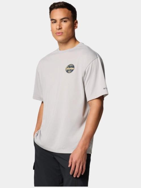 tricou pentru sport, cu maneci scurte pt. barbati Columbia Cedar Trail Graphic Tee gri 4