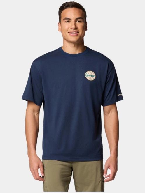 tricou pentru sport, cu maneci scurte pt. barbati Columbia Cedar Trail Graphic Tee albastru 2
