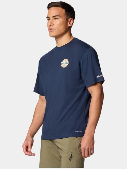 tricou pentru sport, cu maneci scurte pt. barbati Columbia Cedar Trail Graphic Tee albastru 3