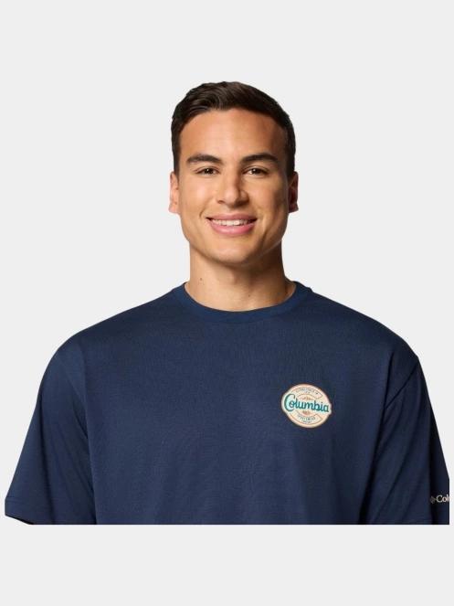 tricou pentru sport, cu maneci scurte pt. barbati Columbia Cedar Trail Graphic Tee albastru 6
