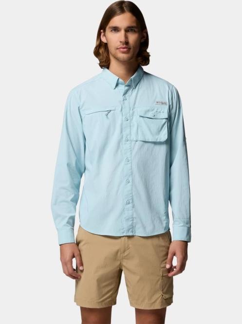 camasa cu maneci lungi pt. barbati Columbia Wild Cast Long Sleeve Shirt albastru deschis 2