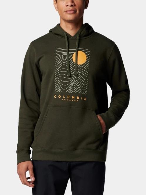 pulover cu gluga pt. barbati Columbia Beaumount Graphic Hoodie verde 2