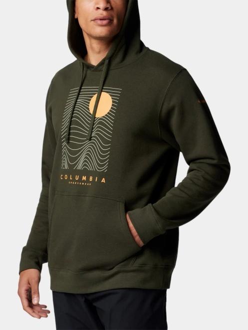 pulover cu gluga pt. barbati Columbia Beaumount Graphic Hoodie verde 5
