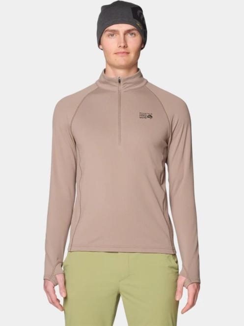 pulover polar pt. barbati Mountain Hardwear Crater Lake Heavyweight Half Zip nisip 2