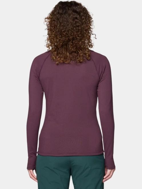 pulover polar pt. femei Mountain Hardwear Crater Lake Heavyweight Long Sleeve Half Zip bordo 4