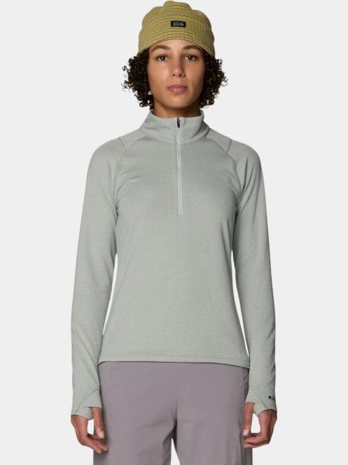 pulover polar pt. femei Mountain Hardwear Crater Lake™ Heavyweight Half Zip gri 2