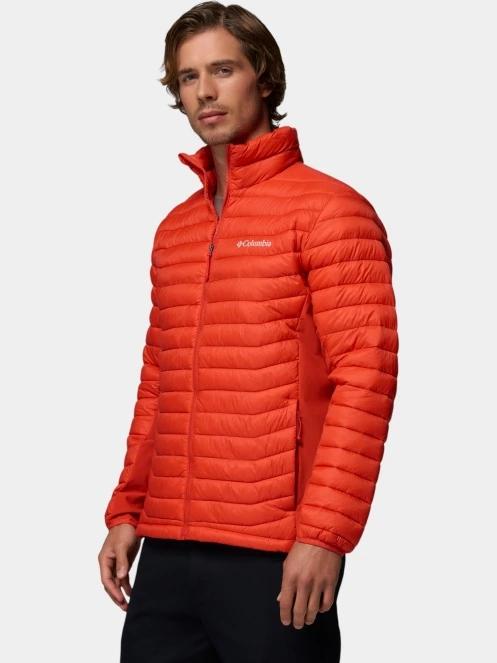 geaca matlasata de tranzitie pt. barbati Columbia Powder Pass Hybrid Jacket rosu 3