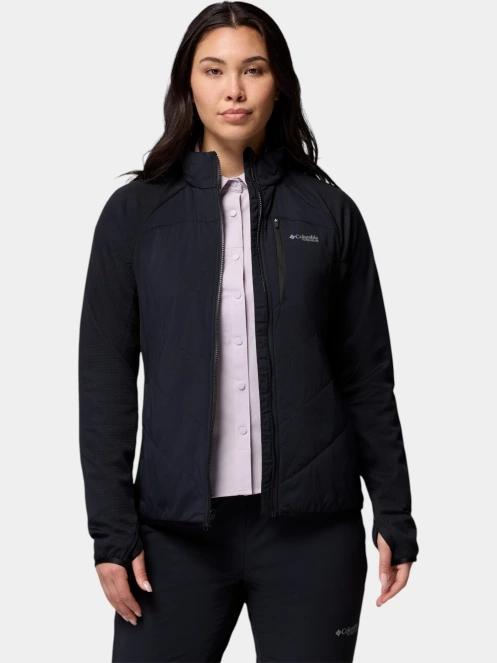 pulover polar pt. femei Columbia Arctic Crest Hybrid Full Zip negru 6