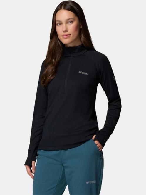 tricou cu maneci lungi, pentru sport pt. femei Columbia DriVenture Half Zip negru 2