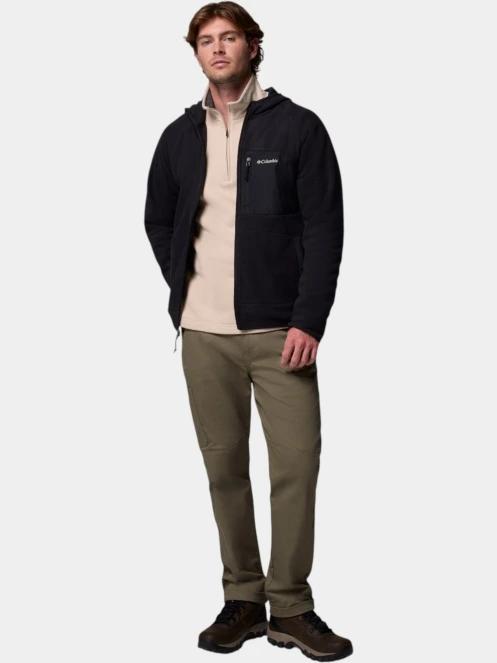 pulover polar pt. barbati Columbia Fast Trek Overlay Hooded Full Zip negru 6