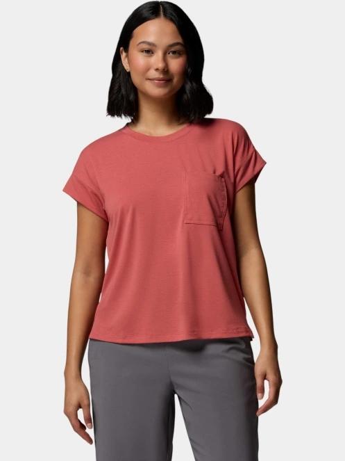 tricou cu maneci scurte pt. femei Columbia Daniela Falls Short Sleeve Shirt rosu 2