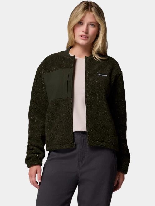 pulover polar pt. femei Columbia Stellar Path Fleece Bomber Full Zip verde 5