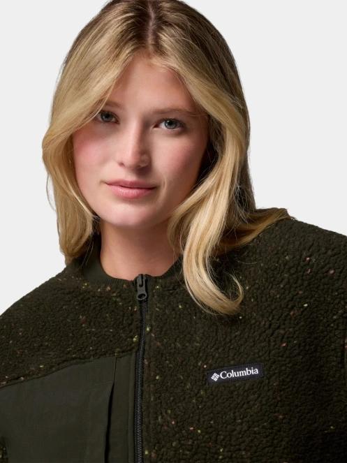 pulover polar pt. femei Columbia Stellar Path Fleece Bomber Full Zip verde 7