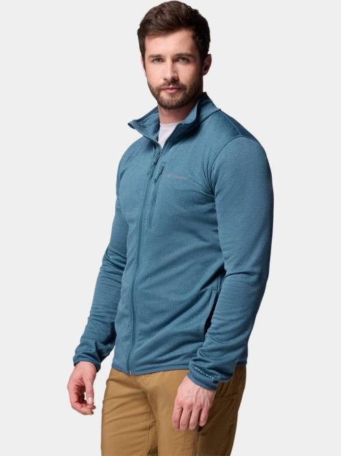 pulover polar pt. barbati Columbia Essential Hike Grid Fleece Full Zip albastru 3