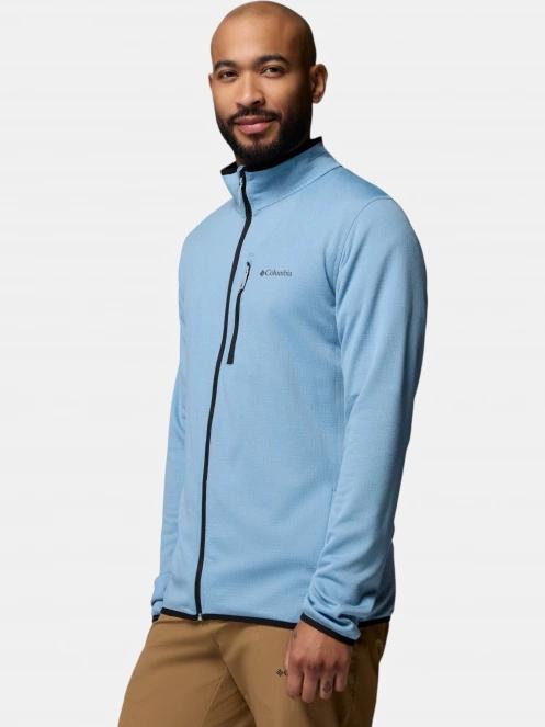 pulover polar pt. barbati Columbia Essential Hike Grid Fleece Full Zip albastru 3