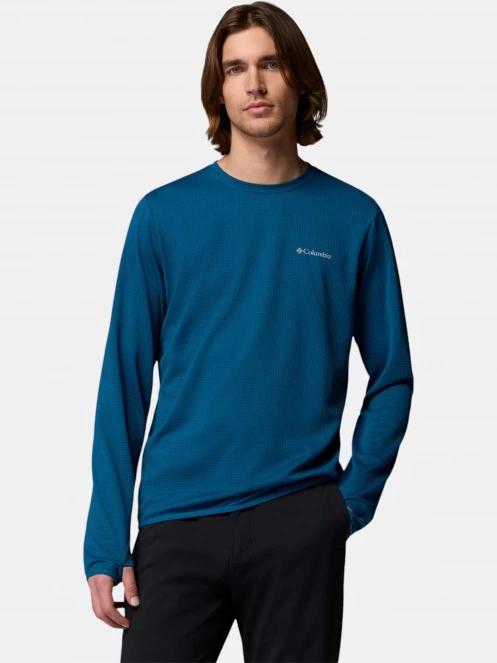 tricou cu maneci lungi, pentru sport pt. barbati Columbia Tech Trail Utility Warm Long Sleeve Crew albastru 2