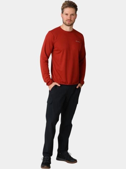 tricou cu maneci lungi, pentru sport pt. barbati Columbia Tech Trail Utility Warm Long Sleeve Crew rosu 5