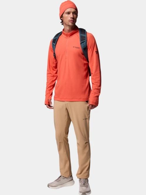 tricou cu maneci lungi, pentru sport pt. barbati Columbia Driventure Half Zip portocaliu 5