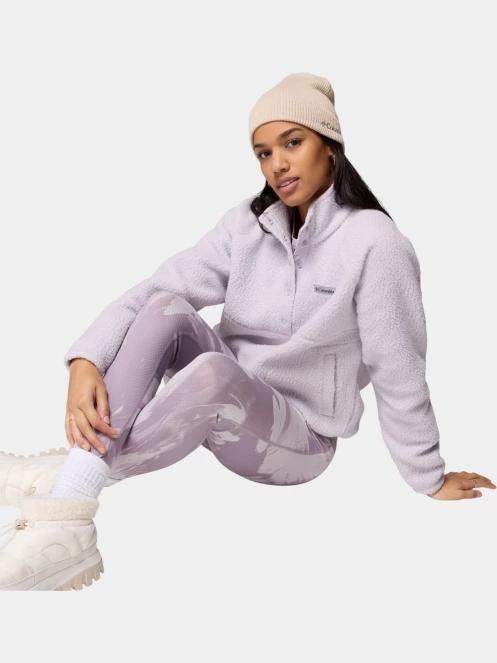 pulover polar pt. femei Columbia Jasper Ridge Pebbled Fleece Half Snap violet 6