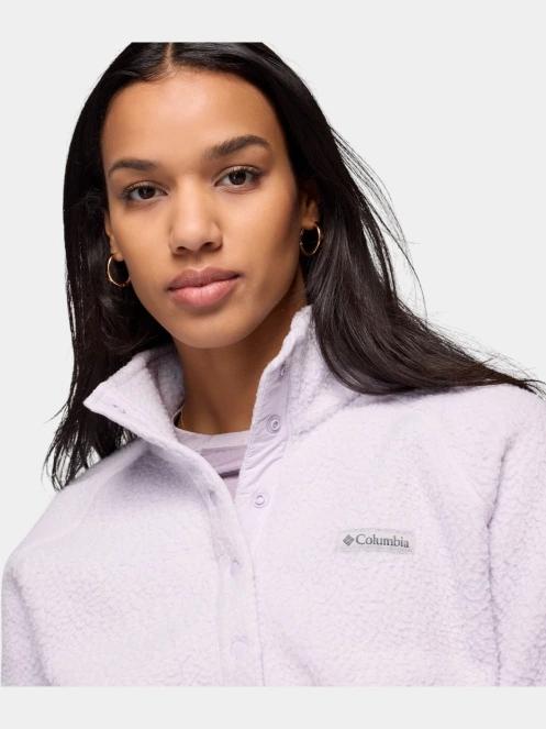 pulover polar pt. femei Columbia Jasper Ridge Pebbled Fleece Half Snap violet 9