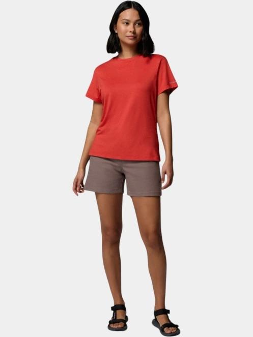 tricou pentru sport, cu maneci scurte pt. femei Columbia Parsons Point Short Sleeve Logo Tee rosu 5