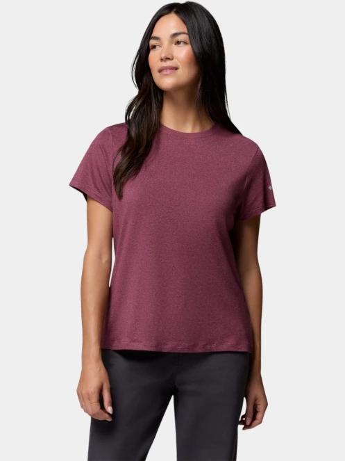 tricou pentru sport, cu maneci scurte pt. femei Columbia Parsons Point  Short Sleeve Logo Tee violet 2
