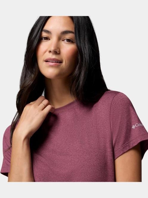 tricou pentru sport, cu maneci scurte pt. femei Columbia Parsons Point  Short Sleeve Logo Tee violet 6