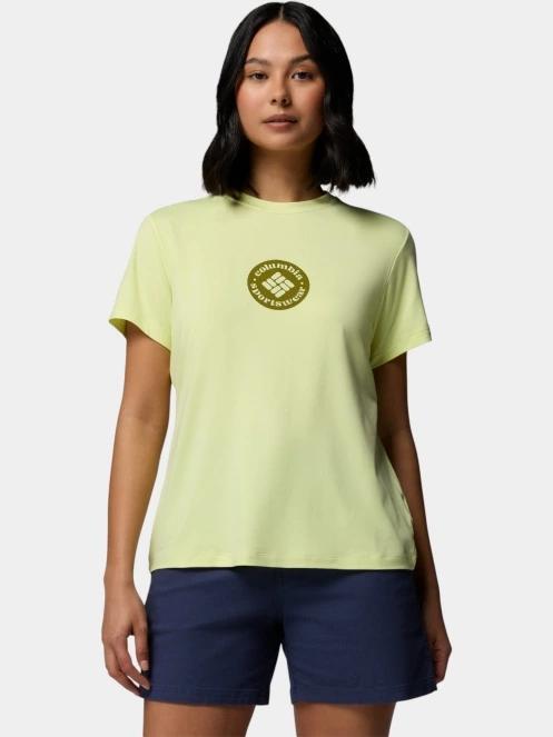 tricou cu maneci scurte pt. femei Columbia Parsons Point Short Sleeve Graphic Tee galben 2