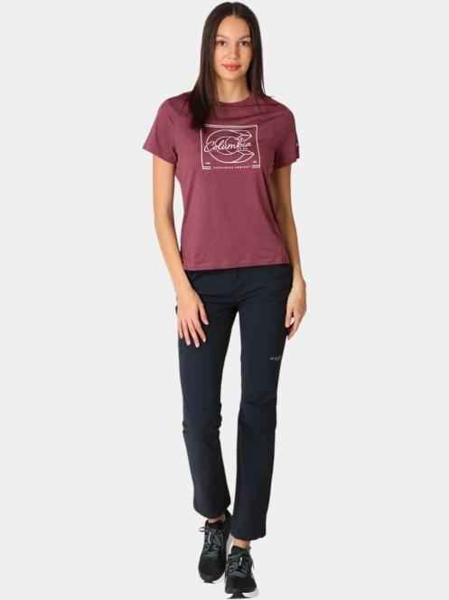 tricou pentru sport, cu maneci scurte pt. femei Columbia Parsons Point  Short Sleeve Graphic Tee violet 5