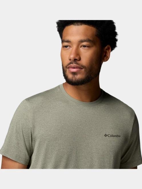 tricou pentru sport, cu maneci scurte pt. barbati Columbia Parsons Point Short Sleeve Logo Tee verde inchis 6