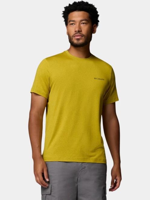 tricou pentru sport, cu maneci scurte pt. barbati Columbia Parsons Point Short Sleeve Logo Tee verde 2