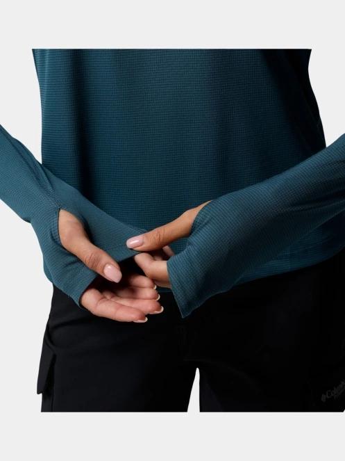 tricou cu maneci lungi, pentru sport pt. femei Columbia Stealth Spring Long Sleeve Half Zip Tee albastru 6