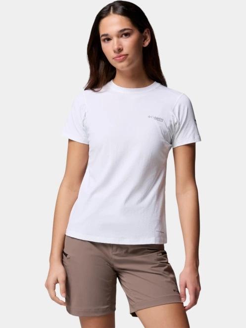 tricou pentru sport, cu maneci scurte pt. femei Columbia Diamond Peak Pro Short Sleeve Shirt alb 2