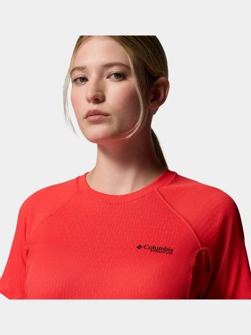 tricou pentru sport, cu maneci scurte pt. femei Columbia Driventure Short Sleeve rosu 9