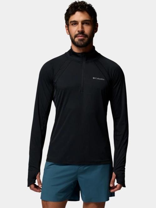 tricou cu maneci lungi, pentru sport pt. barbati Columbia Stealth Spring Long Sleeve Half Zip Tee negru 2