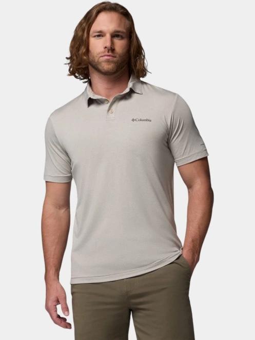 tricou cu guler pt. barbati Columbia Parsons Point Polo nisip 2