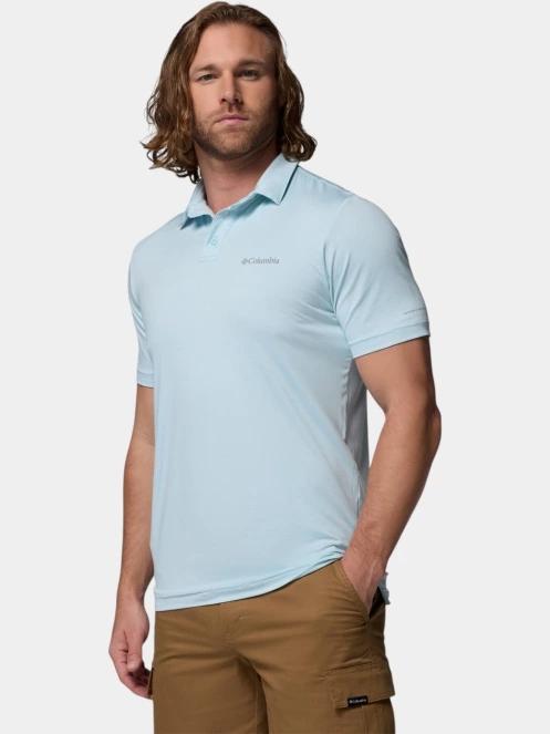 tricou cu guler pt. barbati Columbia Parsons Point Polo albastru deschis 3