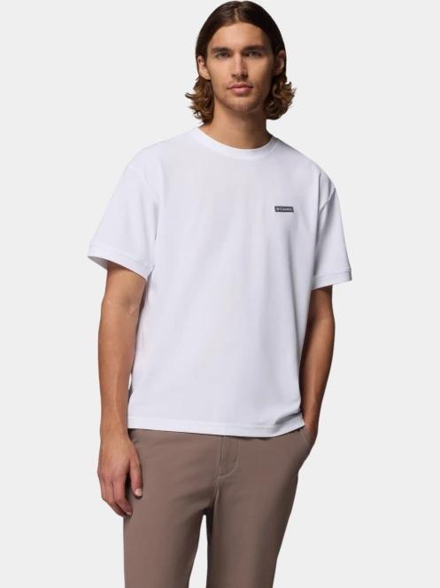 tricou pentru sport, cu maneci scurte pt. barbati Columbia Chill Creek Knit Tee alb 2