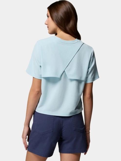 tricou cu maneci scurte pt. femei Columbia Chill Creek Pique Short Sleeve Tee albastru deschis 4