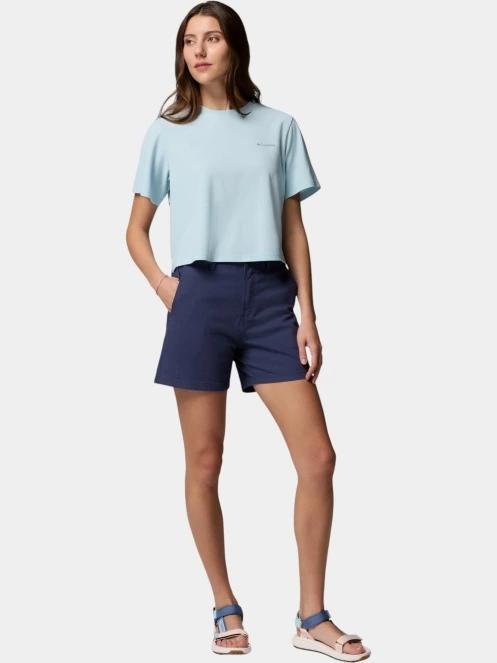 tricou cu maneci scurte pt. femei Columbia Chill Creek Pique Short Sleeve Tee albastru deschis 5