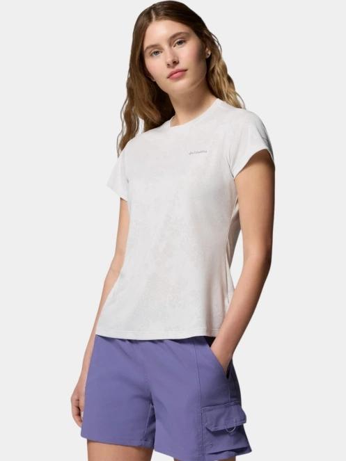 tricou pentru sport, cu maneci scurte pt. femei Columbia Bluebird Canyon II Short Sleeve Crew alb 3
